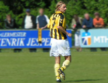 Flemming Nielsen scorede Brønshøjs mål i kampen mod Nordjylland (foto: T. Brygger)